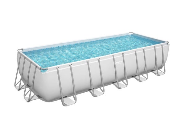 Piscine hors-sol tubulaire POWERSTEEL BESTWAY, L.6,4 m x l.2,74 m x H. 1,32 m