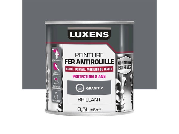 Peinture Fer Extérieur Luxens Granit 2 Glossy 0.5 L