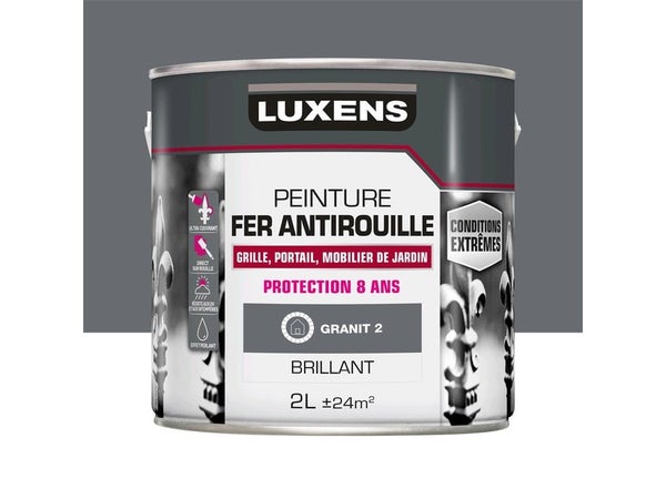 Peinture Fer Extérieur Luxens Granit 2 Glossy 2 L