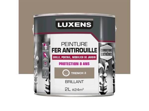 Peinture Fer Extérieur Luxens Trench 3 Glossy 2 L