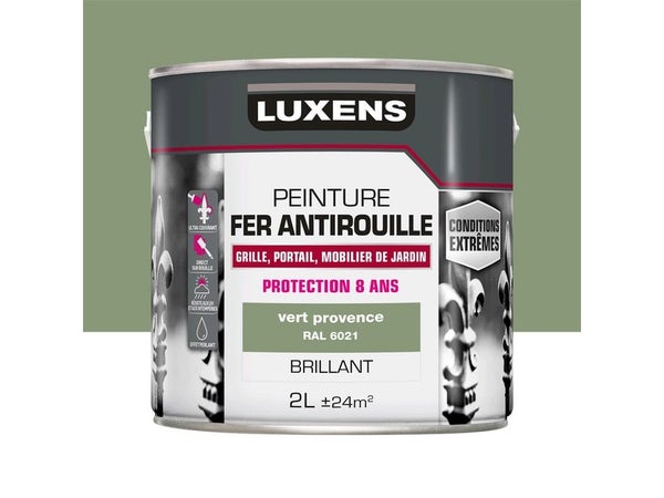 Peinture Fer Extérieur Luxens Vert Provence Glossy 2 L