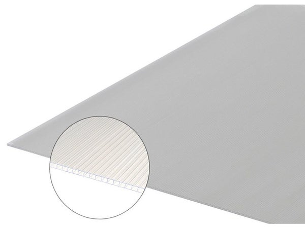 Plaque De Toiture Plat Polycarbonate Claire L.1.05 X L.2 M Carboglass