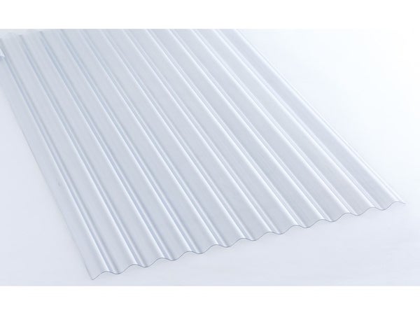 Plaque De Toiture Petite Onde Pvc Transparent L.0.9 X L.3 M Pevelite