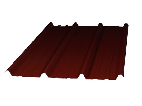 Plaque De Toiture Nervurée Acier Galvanisé Rouge L.1.05 X L.3 M, Ondometal