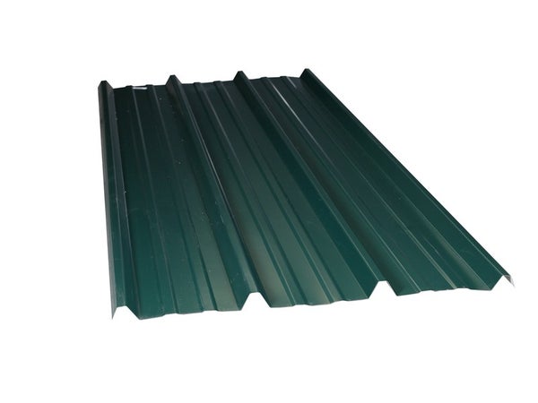 Plaque De Toiture Nervurée Acier Galvanisé Vert L.1.05 X L.3 M, Sedpa