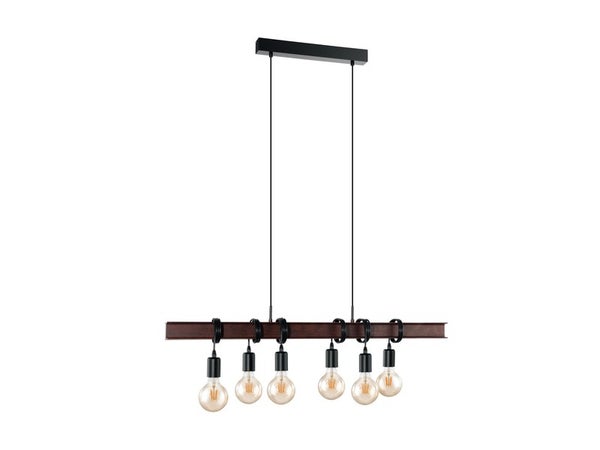 Suspension, Industriel Acier Rouille Eglo Medbourne 6 Lumière(S) D.0 Cm