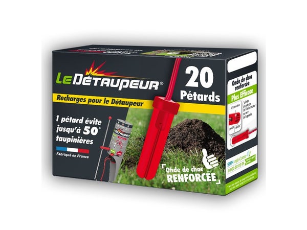 Lot de 20 recharges piège anti-taupes LE DETAUPEUR