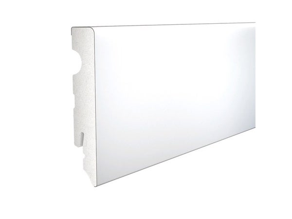 Plinthe PVC, blanc, 7.8 cm x 2.4 m, Ep.15 mm ARTENS