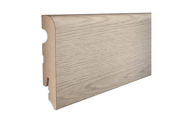 Plinthe à clipser ou à coller en MDF, ARTENS, H.7.8 L.2.4 m x l.240 cm décor 90