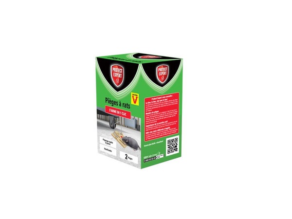 Lot de 2 tapettes anti-rats plastique PROTECT EXPERT