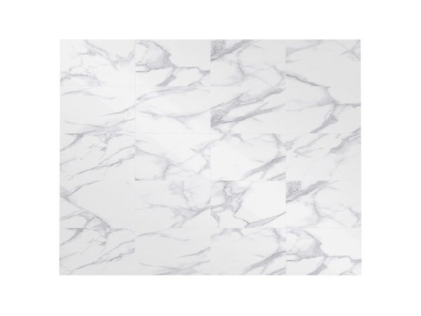 Carrelage Mur Medio Marbre Blanc Brillant L.25 X L.40 Cm, Galac