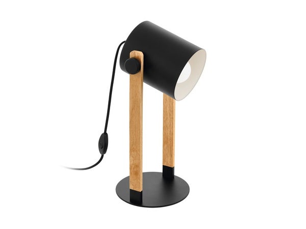 Lampe Industriel Bois Noir, Eglo Hornwood
