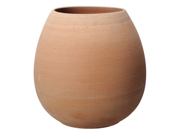 Pot En Terre Cuite Deroma, Diam. 28 X Haut. 28 Cm, Terre Cuite Rosée