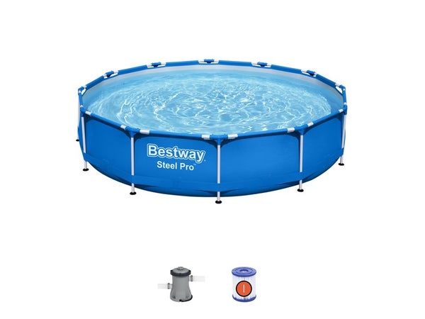 Piscine hors-sol tubulaire BESTWAY, Diam.3.66 x H.0.76 m