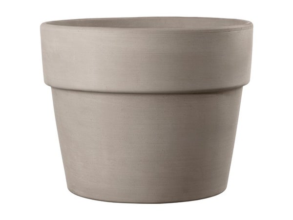Pot Terre Cuite Deroma Perfetto Grafite X L.49.5 X H.38.9 Cm Terre Grise