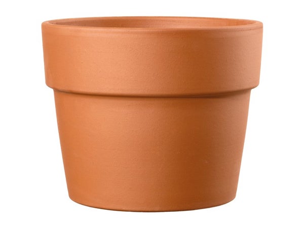 Pot Terre Cuite Deroma Perfetto Cotto Diam.24.5 X L.24.5 X H.19.7 Cm Terre Rouge