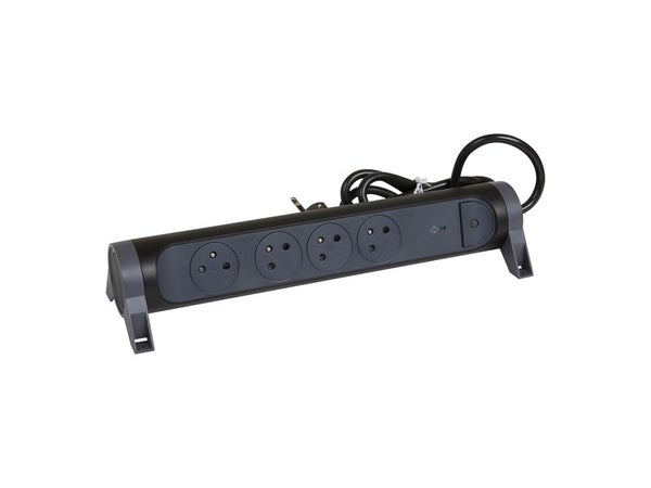 Multiprise 4 Prises Legrand, 3680 W, Noir, 1,5M