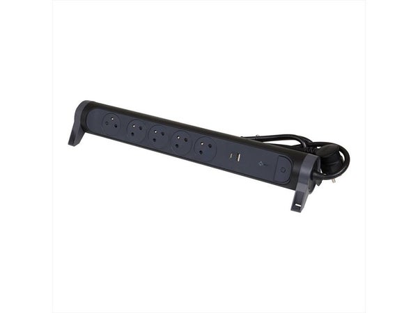 Multiprise Usb Filaire, 5 Prises Noir Legrand