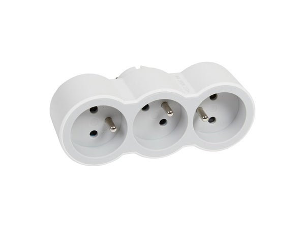 Triplite Murale Compact, 2 Prises Blanc Legrand