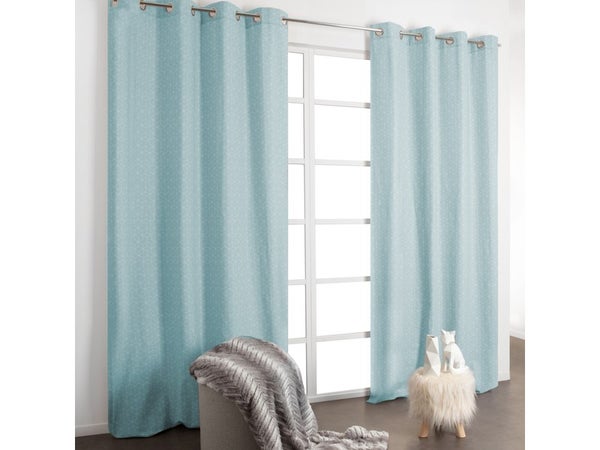 Rideau Tamisant, Coton, Andres Bleu 140X250