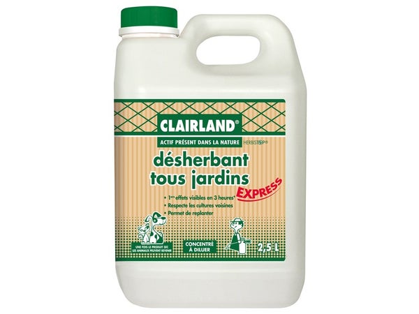 Désherbant concentré tous jardins, CLAIRLAND, 2.5 litres