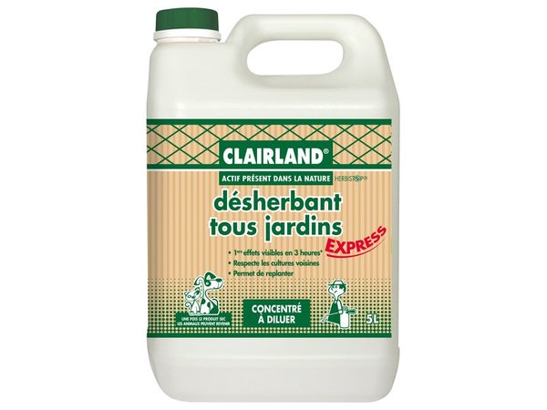 Désherbant concentré tous jardins, CLAIRLAND, 5 litres