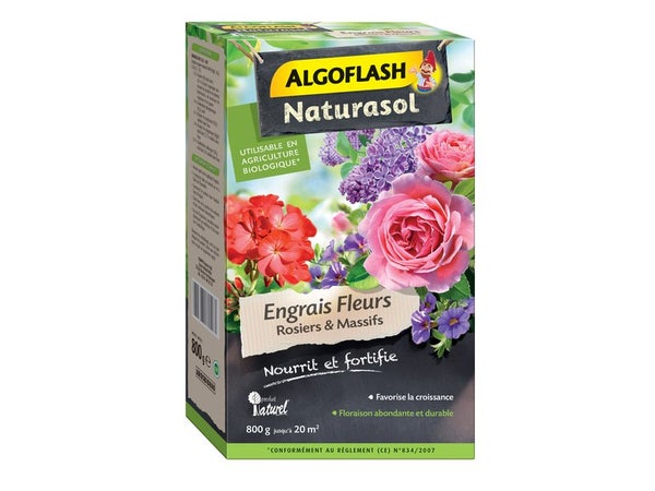 Engrais rosiers ALGOFLASH NATURASOL 800 g