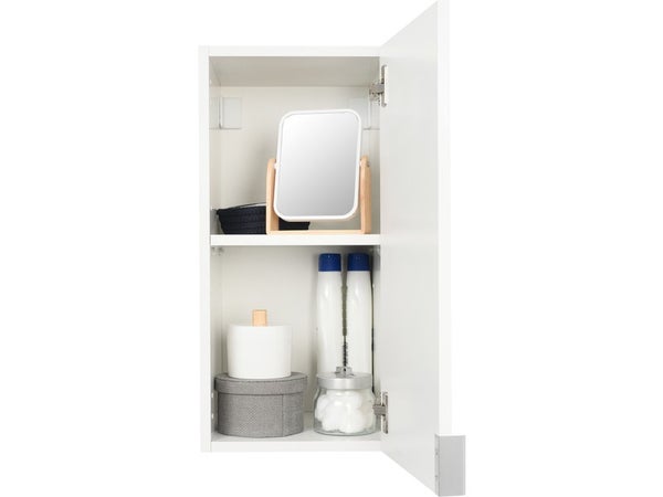 Caisson meuble haut, 1p l.30 x H.62 x P.32 cm, blanc, Essential