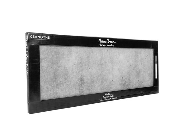 Mémo Board Effet Béton Gris, 30X80 Cm