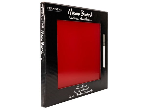 Mémo Board Rouge, 30X30 Cm