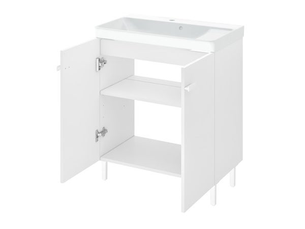 Meuble sous-vasque l.70 x H.67 x P.40 cm, blanc, Easy