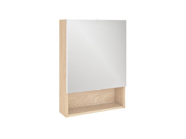 Armoire de toilette l.50 cm H.70 cm P.16.3 cm, chêne naturel, SENSEA Easy