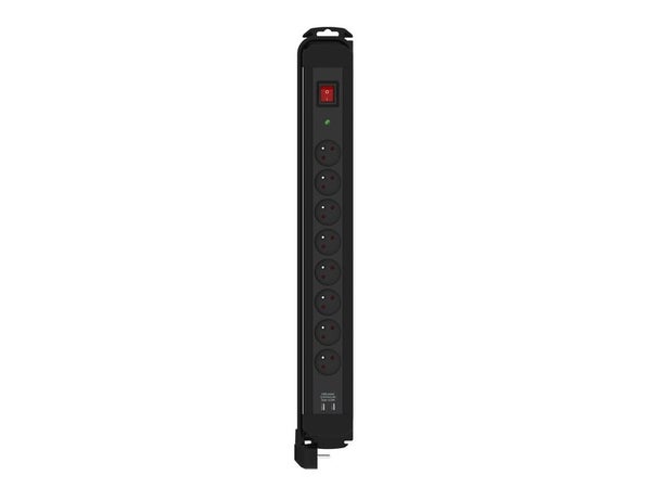 Multiprise USB parafoudre, 8 prises noir LEXMAN