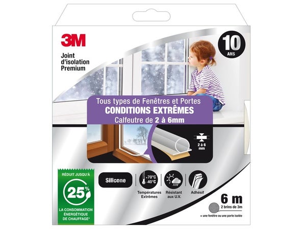 Joint De Porte Et Fenêtre Très Mauvais Etat Premium 3M 2 À 6Mm X 6M Transparent