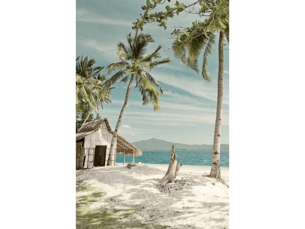 Toile Imprimée Plage Sable, Multicolore Artis L.45 X H.30 Cm