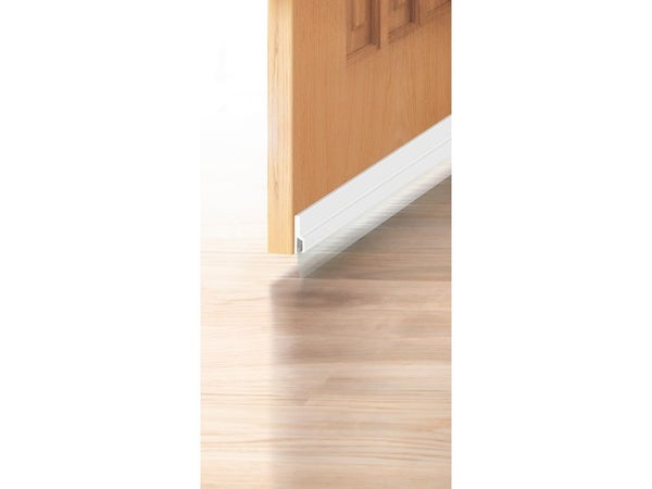 Bas de porte adhésif bavette AXTON, L. 100 cm blanc