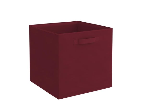 Panier Polypropylène Spaceo Kub Rouge H.31 X L.31 X P.31 Cm