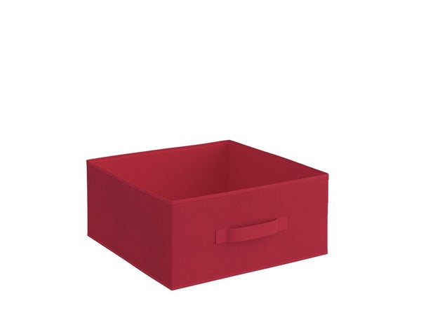 Panier Polypropylène Spaceo Kub Rouge H.15 X L.31 X P.15 Cm