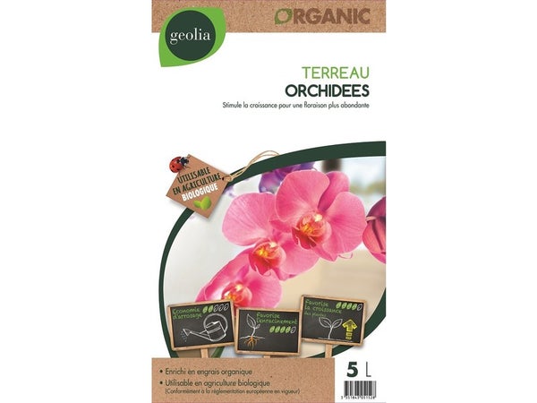 Terreau orchidée GEOLIA, 5 litres