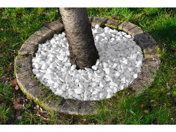 Galets En Filet Marbre Blanc, 24/40 Mm, 20 Kg
