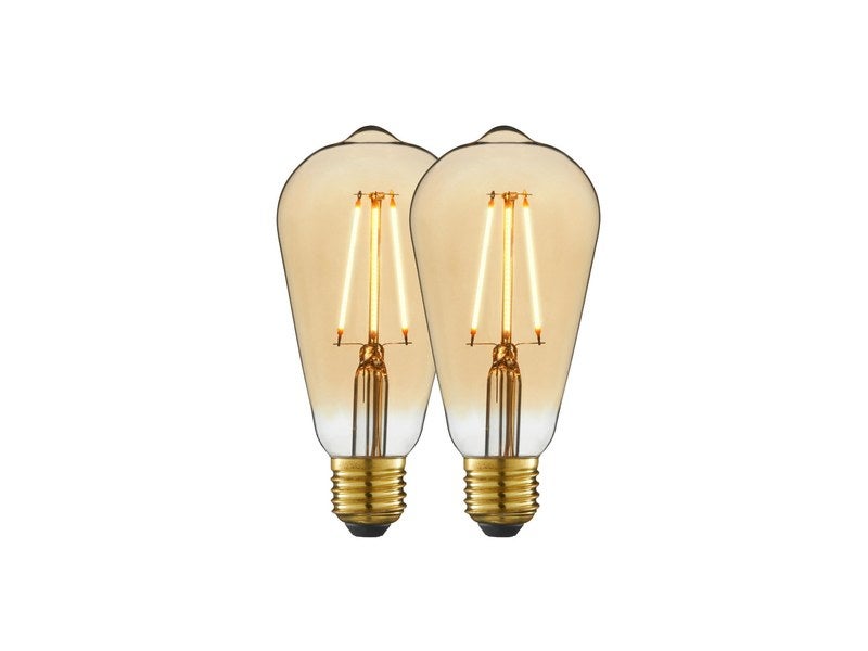 Lot de 2 ampoules led décoratives Edison E27, 470Lm = 40W, LEXMAN