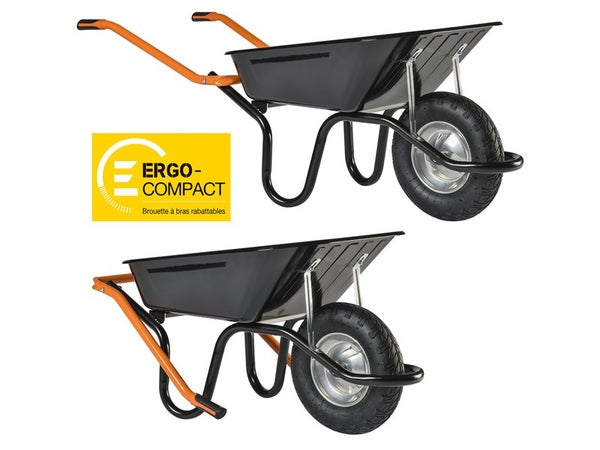 Brouette peinte bras rabattables HAEMMERLIN, 100 l