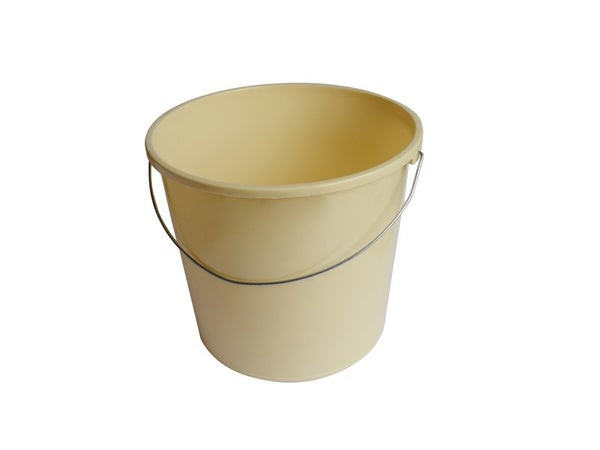 Seau en plastique, 10 L beige