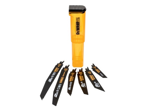 Coffret lames pour scie sabre + boite de rangement Dewalt X6