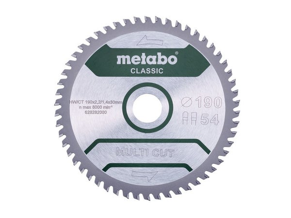 Lame de scie multi cut classic 190x30 z54 ft/tz 5 degres
