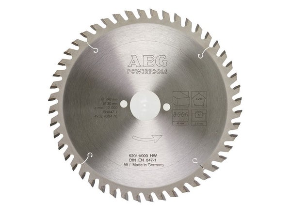 Lame de scie circulaire 190 x 30 x 48 coupe propre sans éclats AEG