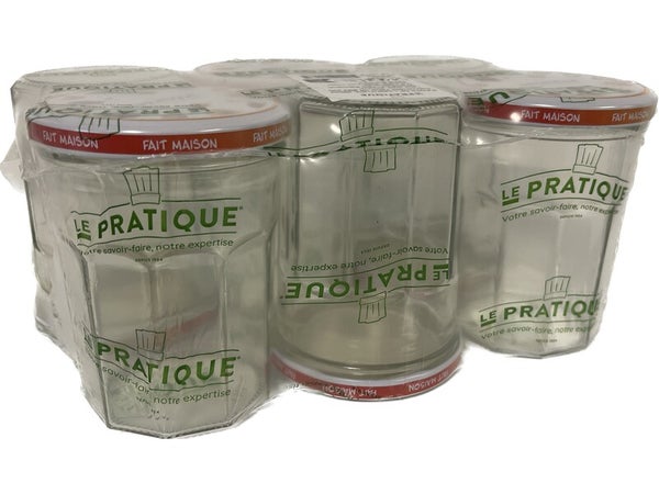 Lot de 6 confituriers 324 ml couvercledécore LE PRATQUE diam. 82mm