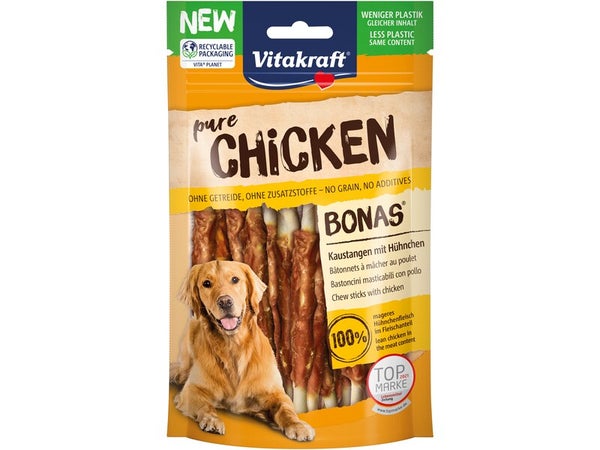 Friandise pour chien VITAKRAFT BONAS os calcium poulet, 80 g