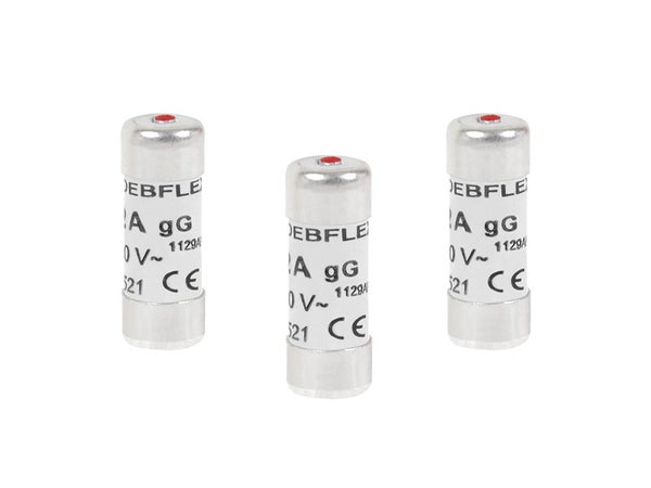 Lot de 3 fusibles céramique 10 A, 8.5 x 23 mm