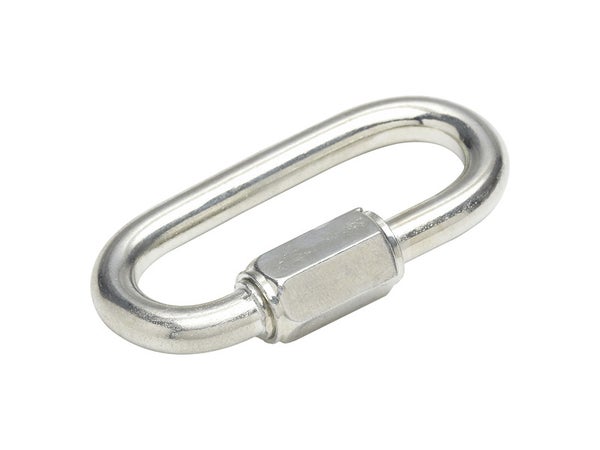 Maillon rapide en acier zingué, STANDERS, L.65 x l.30 x Ep.7 mm